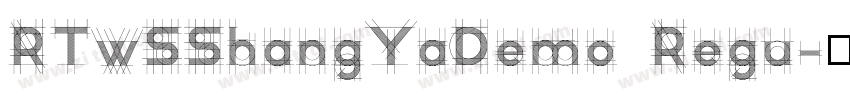 RTwSShangYaDemo Regu字体转换